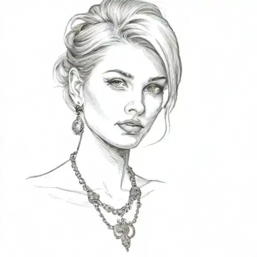 A Girl Wearing A Necklace