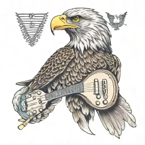 Eagle And Guitar Strings Transforming