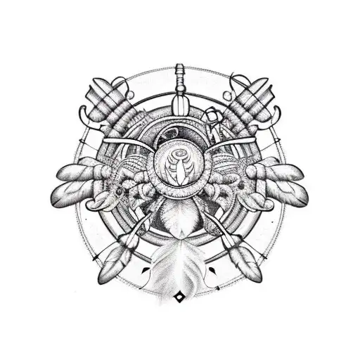 Dream Catcher Pistol And Scorpio Sign