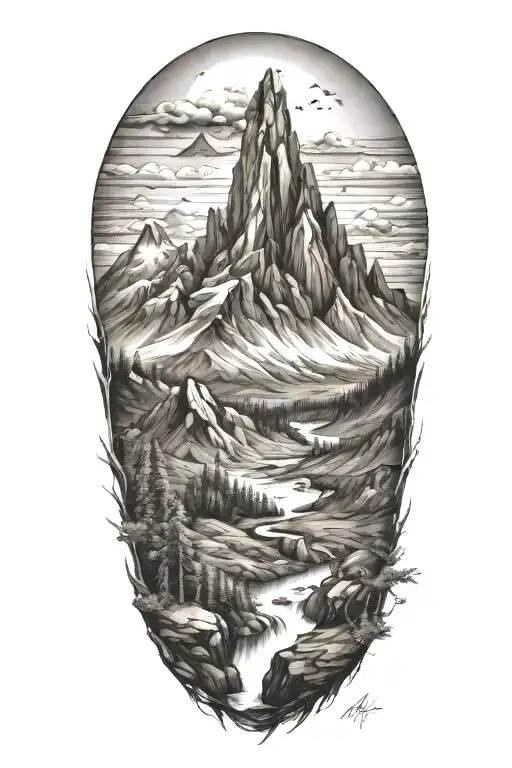 Nature With A Mountain And A Sky