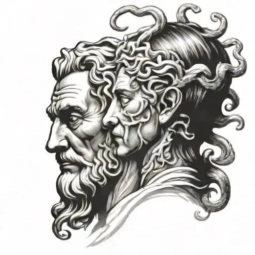 Medusa And Zeus Face