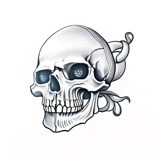 Skull With Jester Hat On