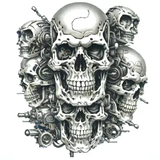 Robots Forming A Skull