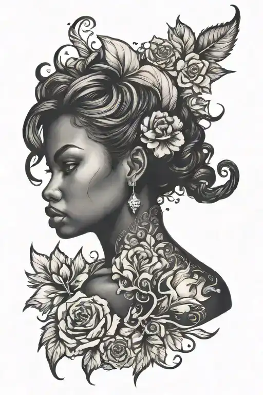 A Sexy Dark Woman Body Silhouette