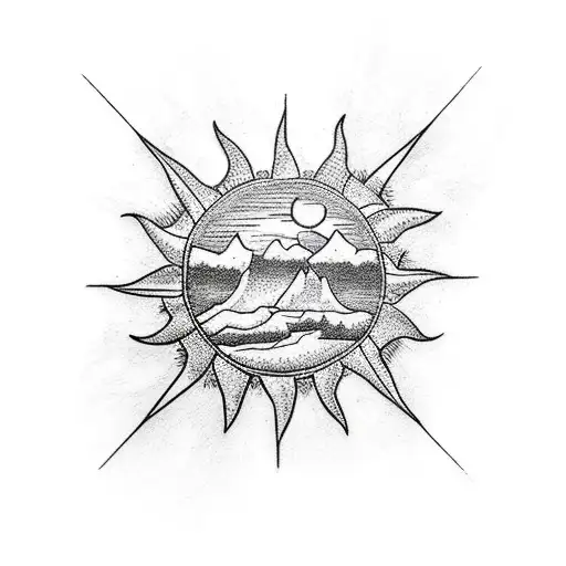 Sun Sea Mountain Forest