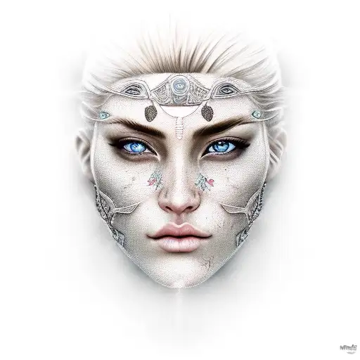 Realistic Female Warrior Face