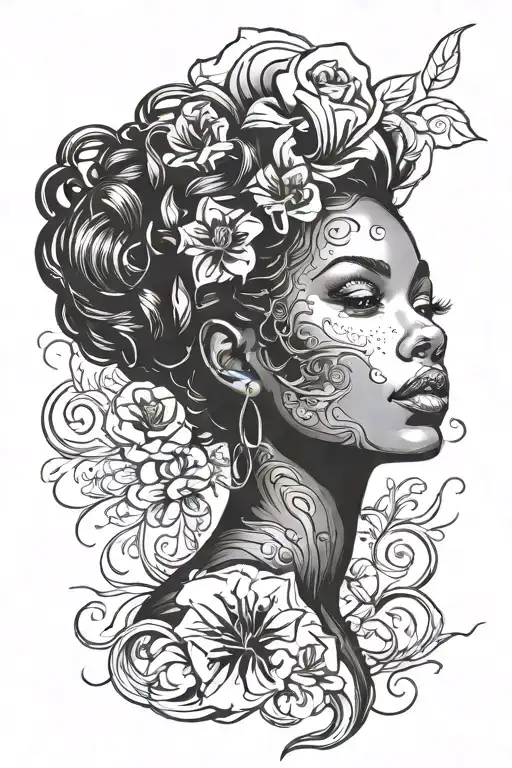 Sexy Dark Woman Silhouette