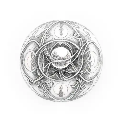 Gothic Orb Made Of Blood Magic