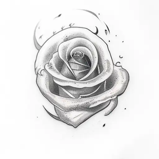 Flying Sparrow With A Rose