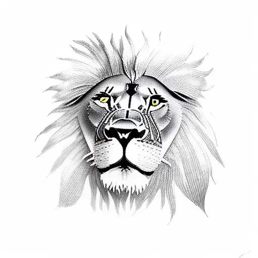 A Lion Walking Through A Lush Forest Filled With Vines And Flowers