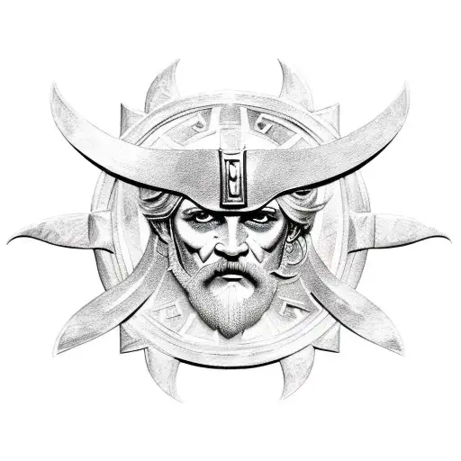 Norse Odin With Ravens