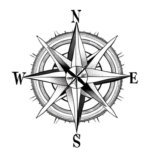 Compass Rose Wooden Boat