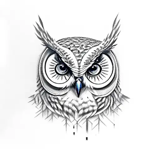 Owl And Skull And Forest