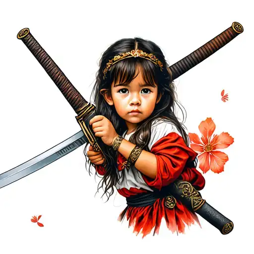 Little Ukrainian Girl With Katana