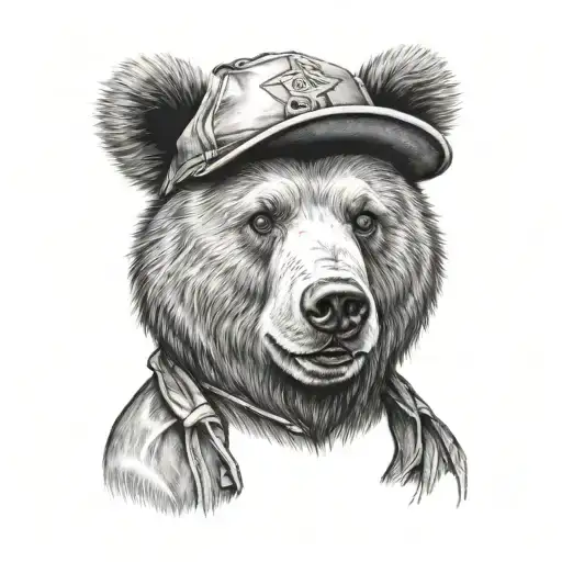 Loveable Bear Wearing Propeller Hat