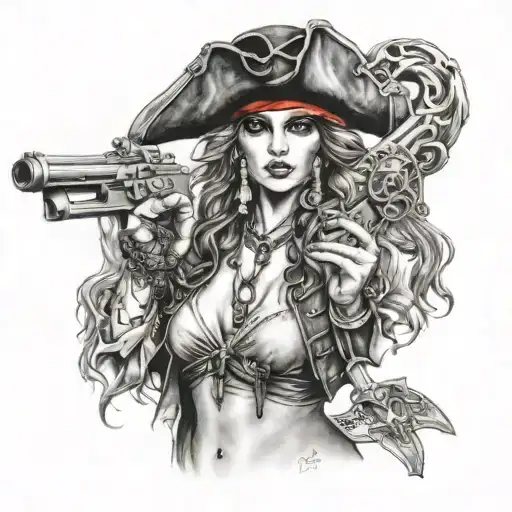 Hot Women Pirate With Guns