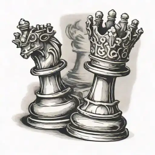 Chess Piece With Shadow Of King