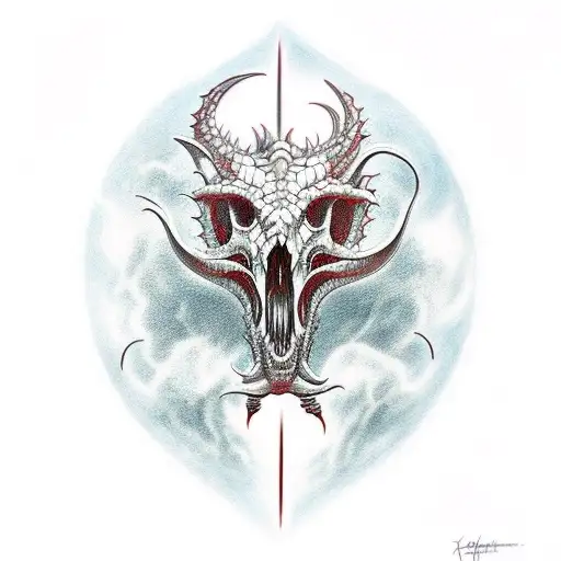 Dragon Skull With Battle Damage