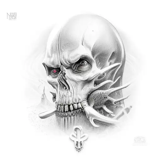 Black And Grey Christian With Cathedral