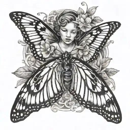Angel And Monarch Butterfly