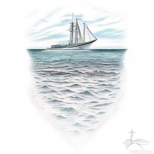 Sunset Over Cape May Point Beach With The Concrete Ship In The Picture