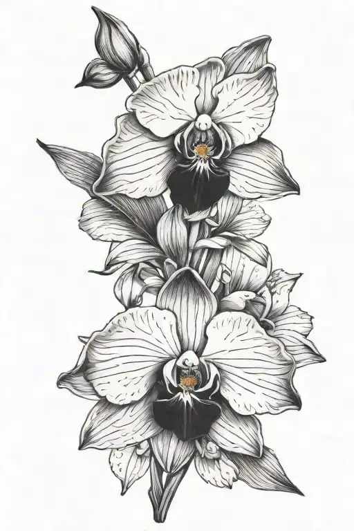 Skelton Arm Holding One Single Orchid