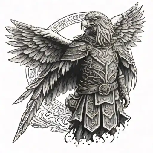 Slavic Warrior With Eagle Wings