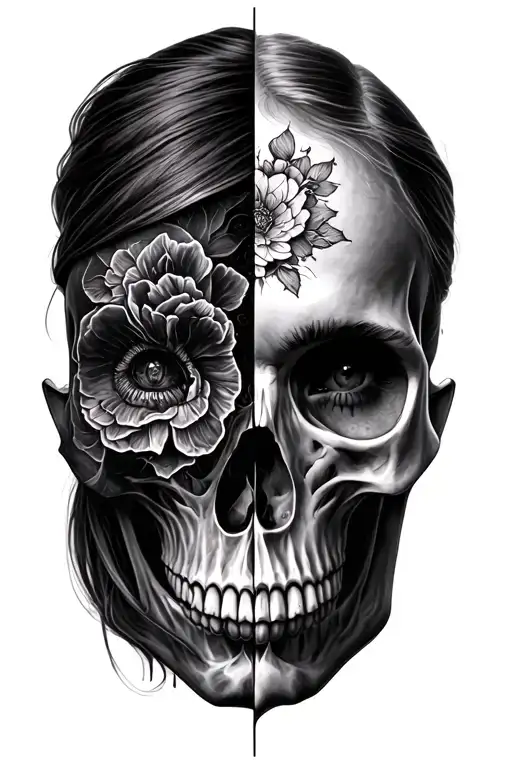 Miriam Half Face Half Scull