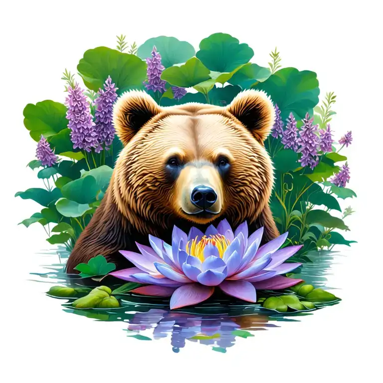 Lilas Lotus Forest Bear We Live