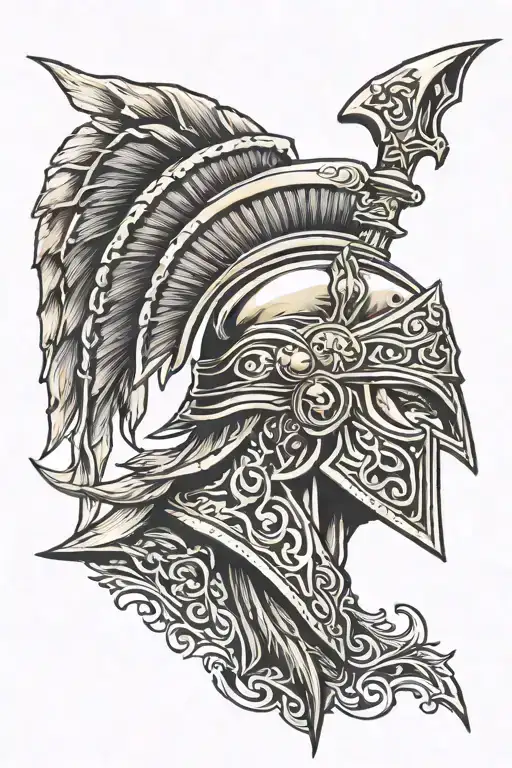 Black Color With Gold Trim Spartan