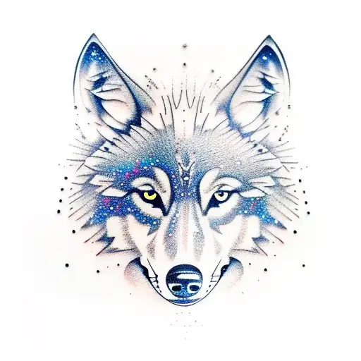 Wolf With Galaxy