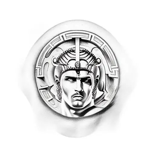 Roman Gladiators And Greek Gods In A Realistic Tattoo Design Idea