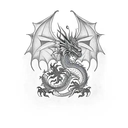 Dragon With Slot Machine And Trees