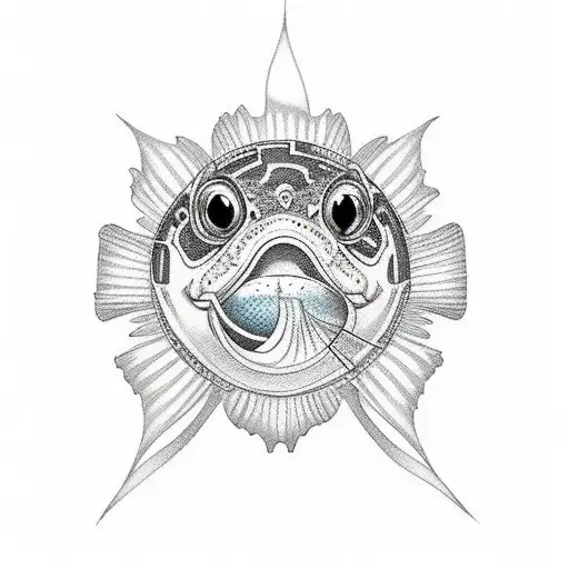 Semicolon With Fish In A Ring