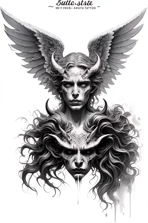 Angel An Demon Face Morphing