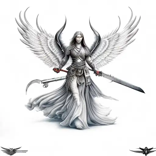 Warrior With Wings And A Sword