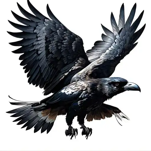 Crow Fights With A Royal Eagle