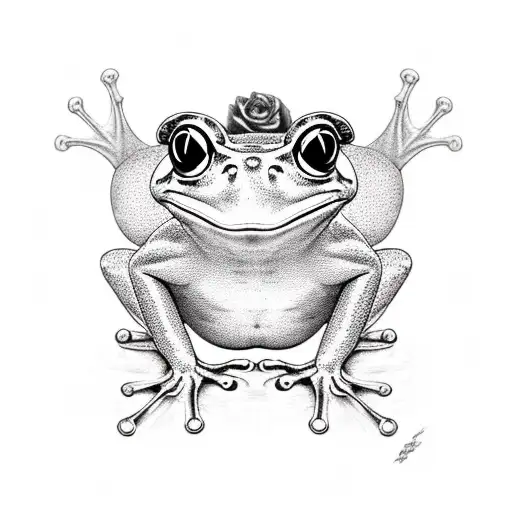 Frog In An Victorian Dress