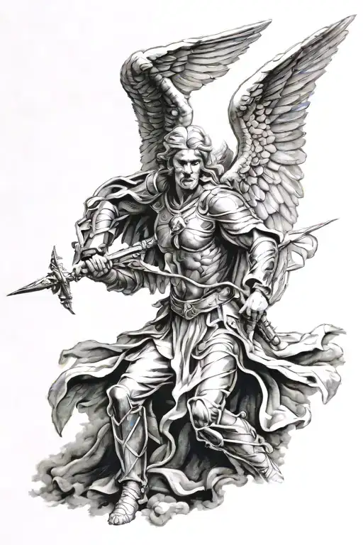 Haloed Warrior Angel