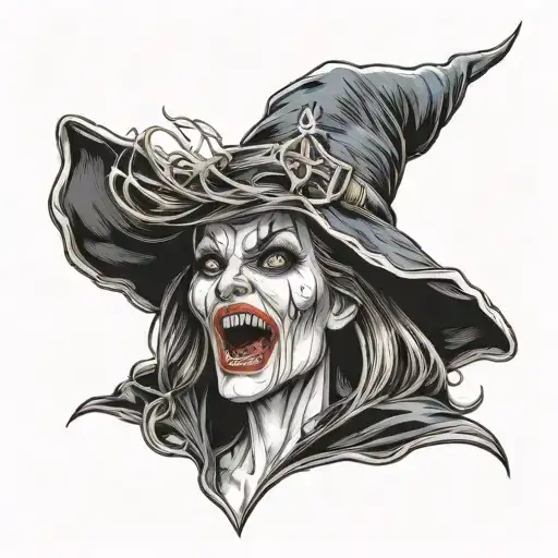 Vampire Witch With Fangs