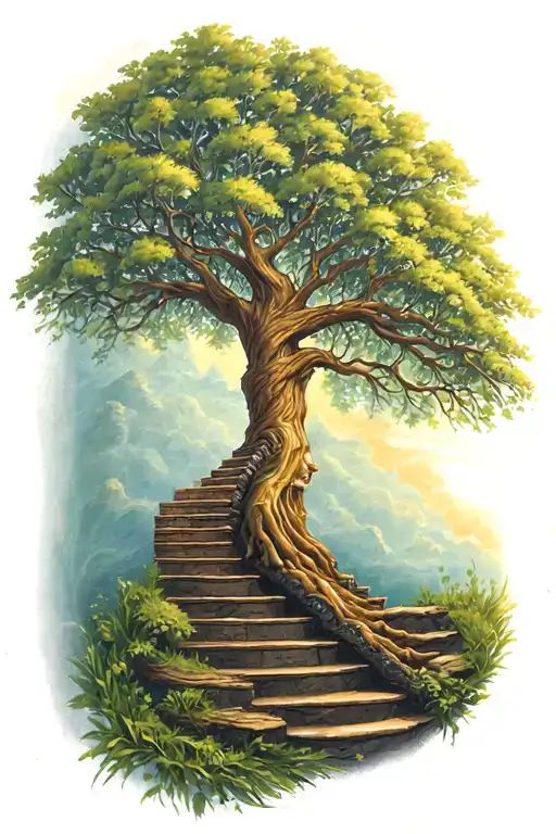 Tree Of Life With Stairs