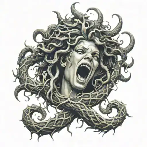 Medusa With Thorns Wrapping