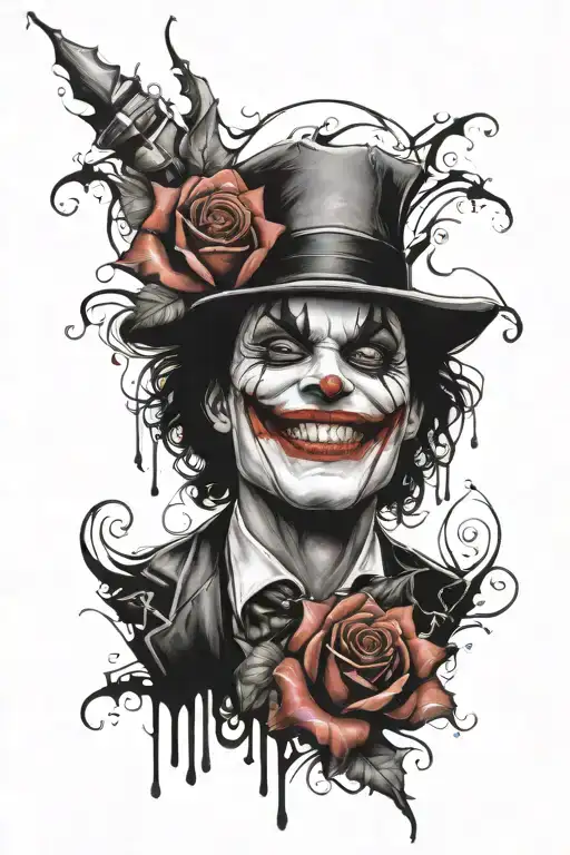Rose And Joker Heavy Smile Realistic