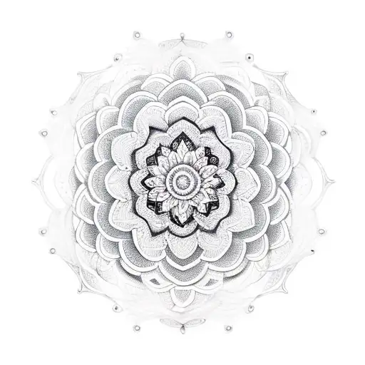 Mandala With Rose