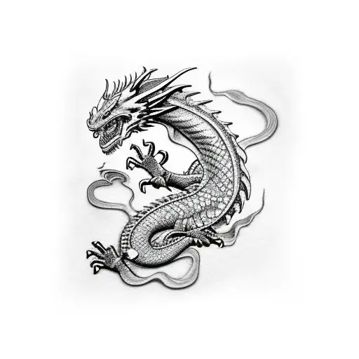 Dragon Around The Clavicle