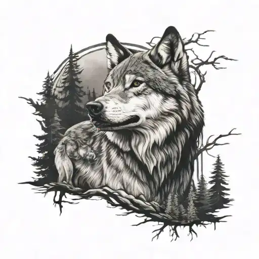 Wolf Howling Wolf Surrounded