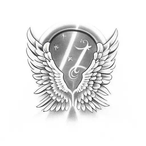 Glock With Angel Wings And Halo