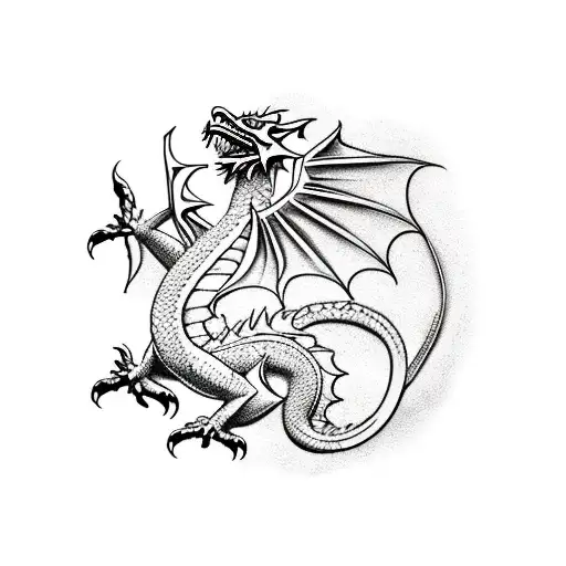 Mix Of Welsh Dragon And Luxembourgish Dragon