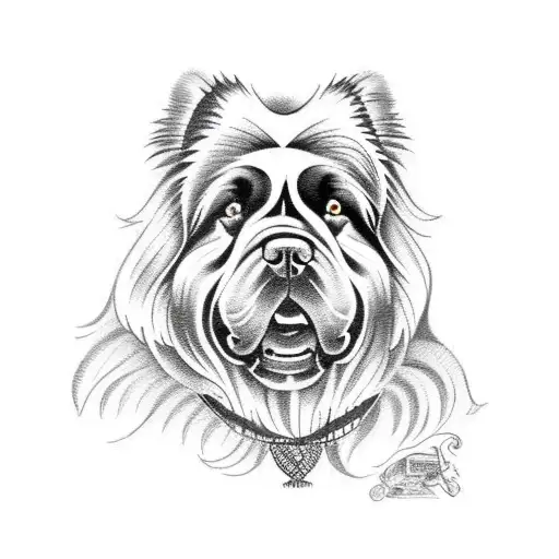 A Realistic Portrait Of A Newfoundland Dog Riding A Motorcycle Through A Forest