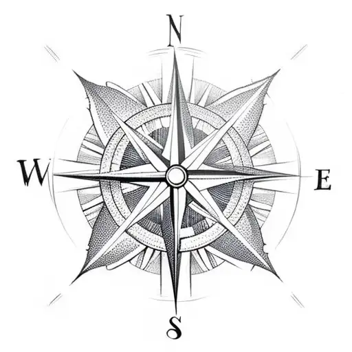 Compass With Orchids